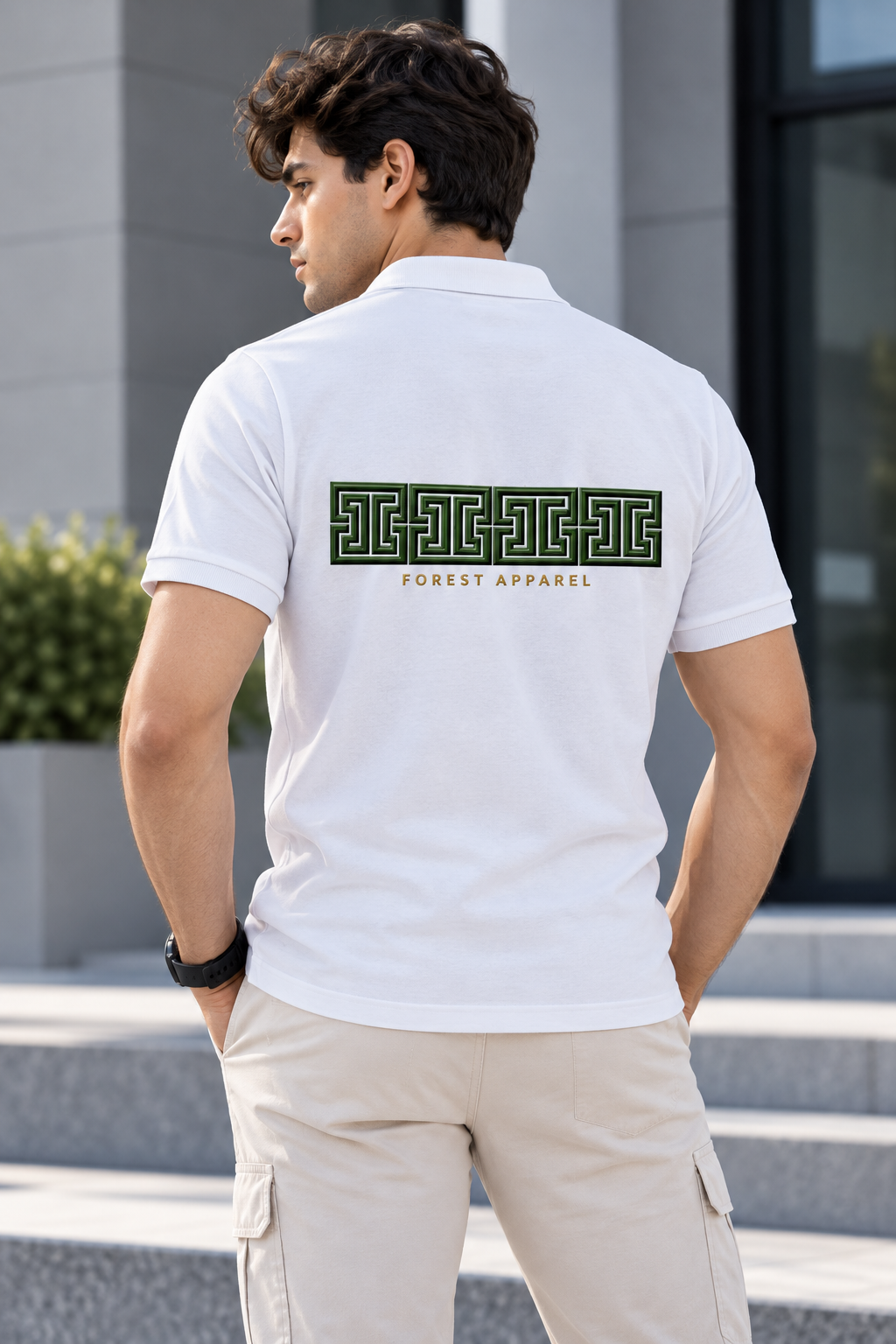 Geome Forest Men's Premium Polo