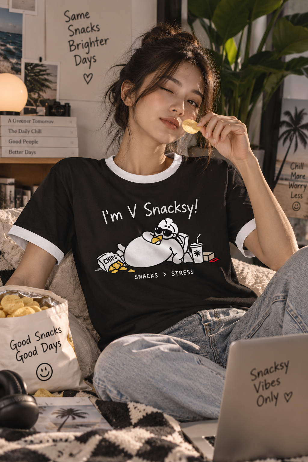 I'm V Snacksy Ringer Tee — WildCard Collection