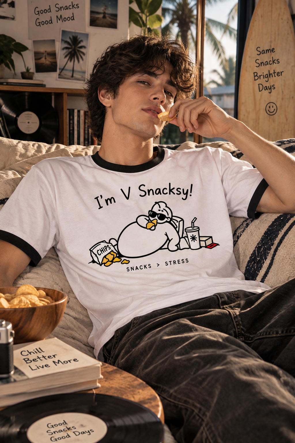 I'm V Snacksy Ringer Tee — WildCard Collection