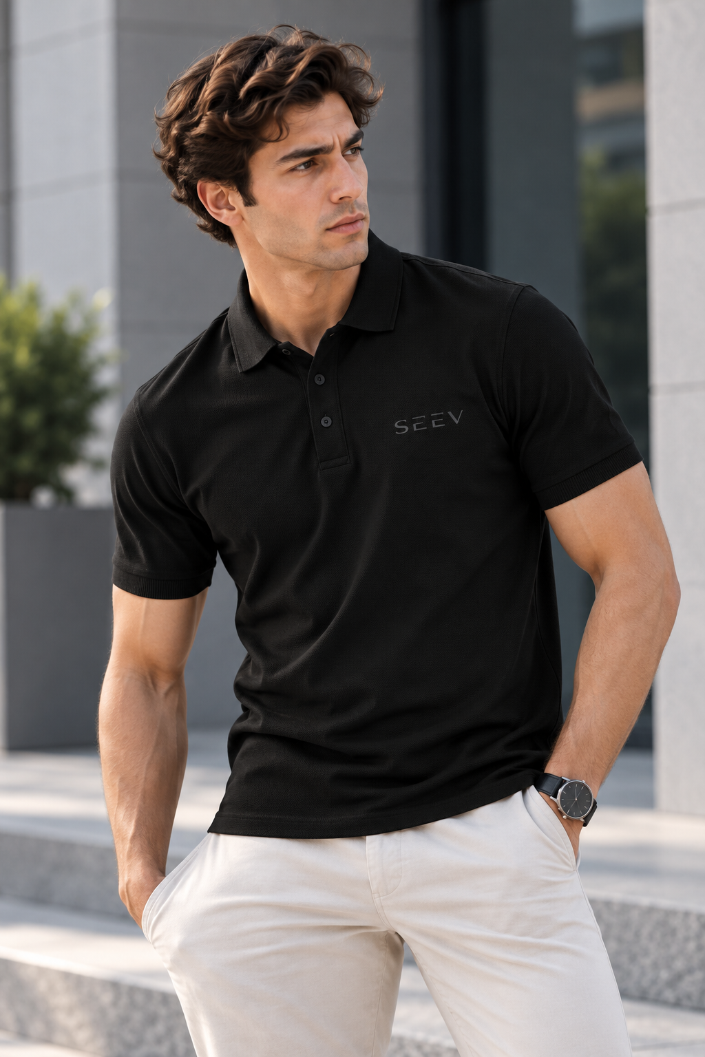 Matrix Slate Men's Premium Polo