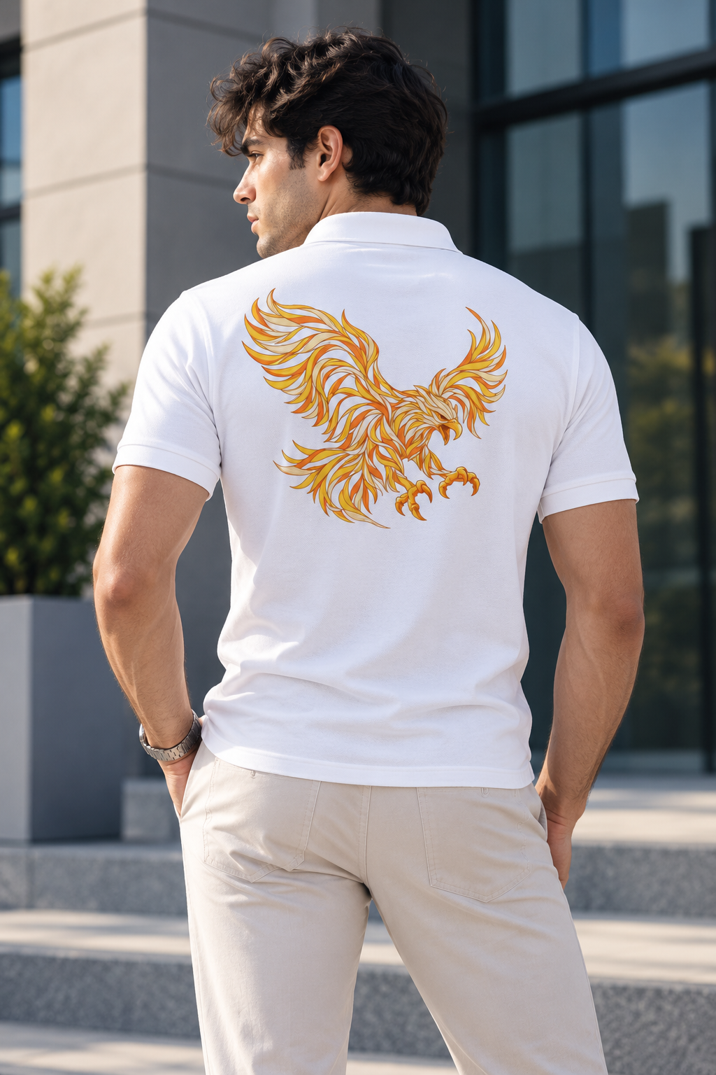 Monolith Bald Eagle Men's Premium Polo