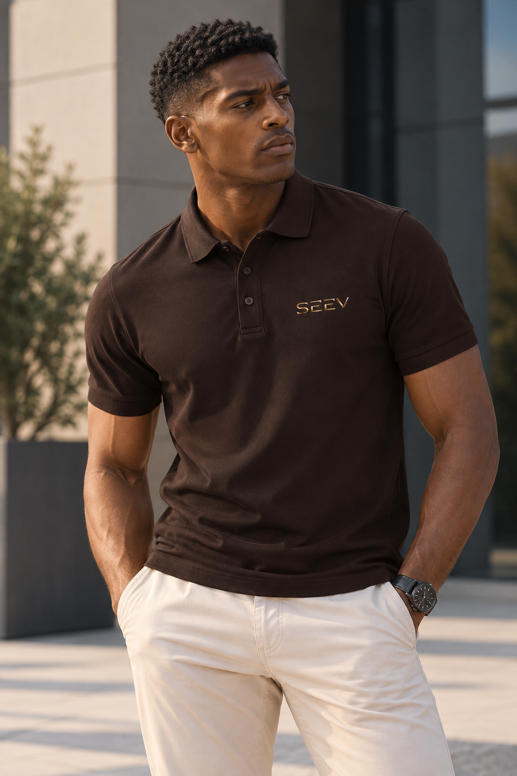 Monolith Grizzly Bear Men's Premium Polo