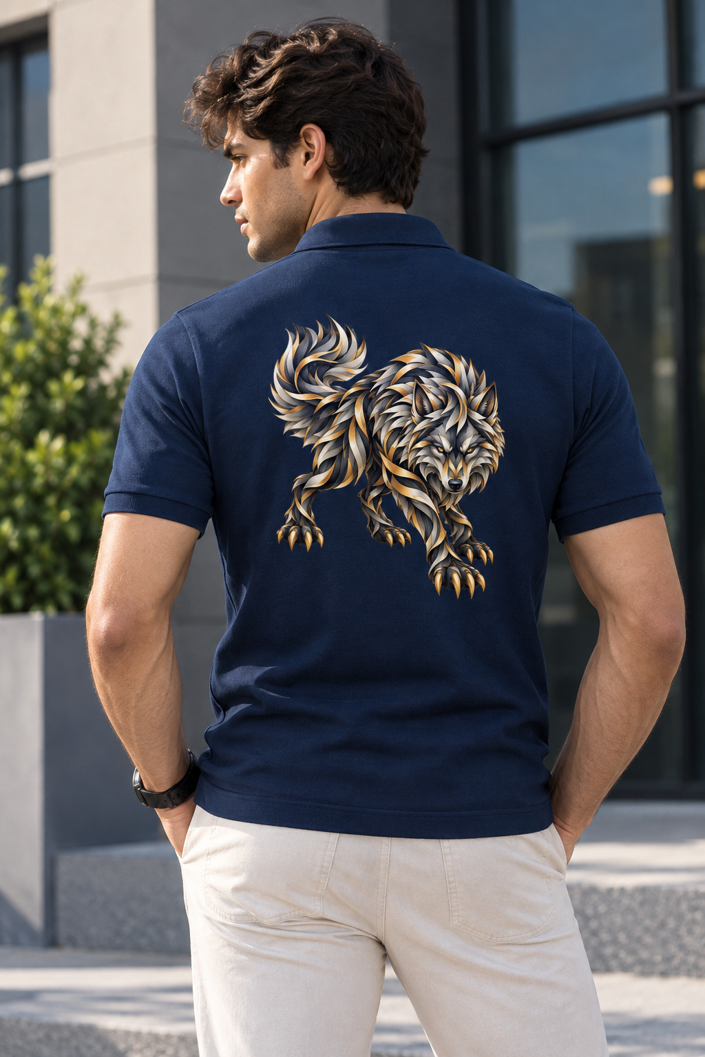 Monolith Timber Wolf Men's Premium Polo