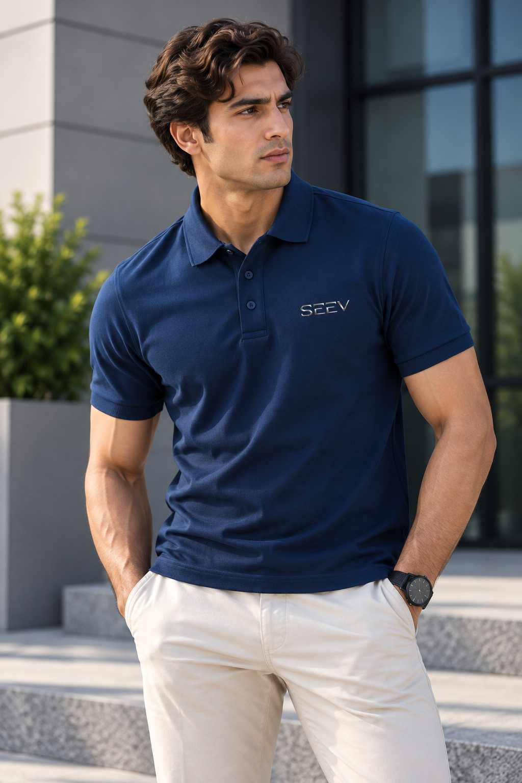 Monolith Timber Wolf Men's Premium Polo