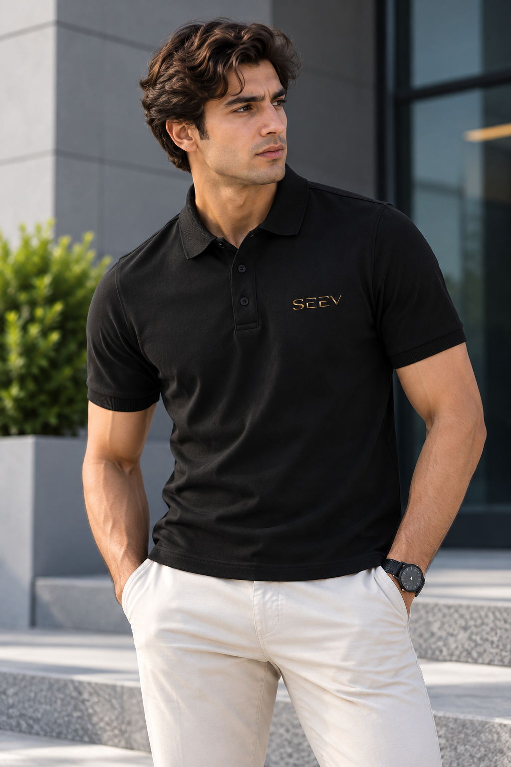 Monolith Black Panther Men's Premium Polo