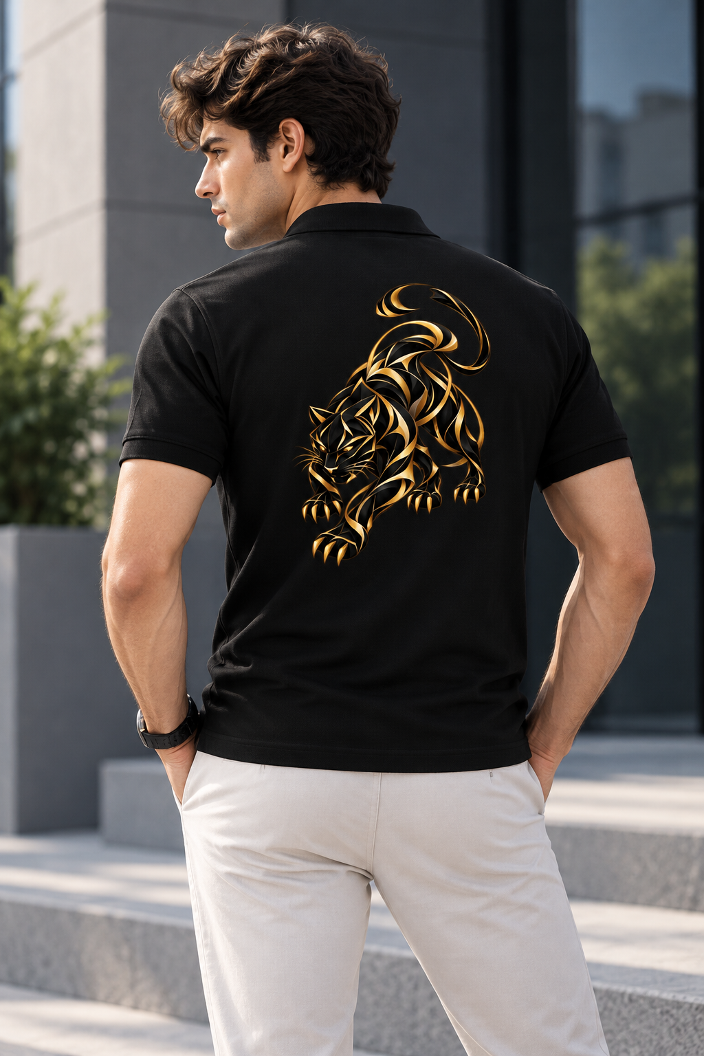 Monolith Black Panther Men's Premium Polo