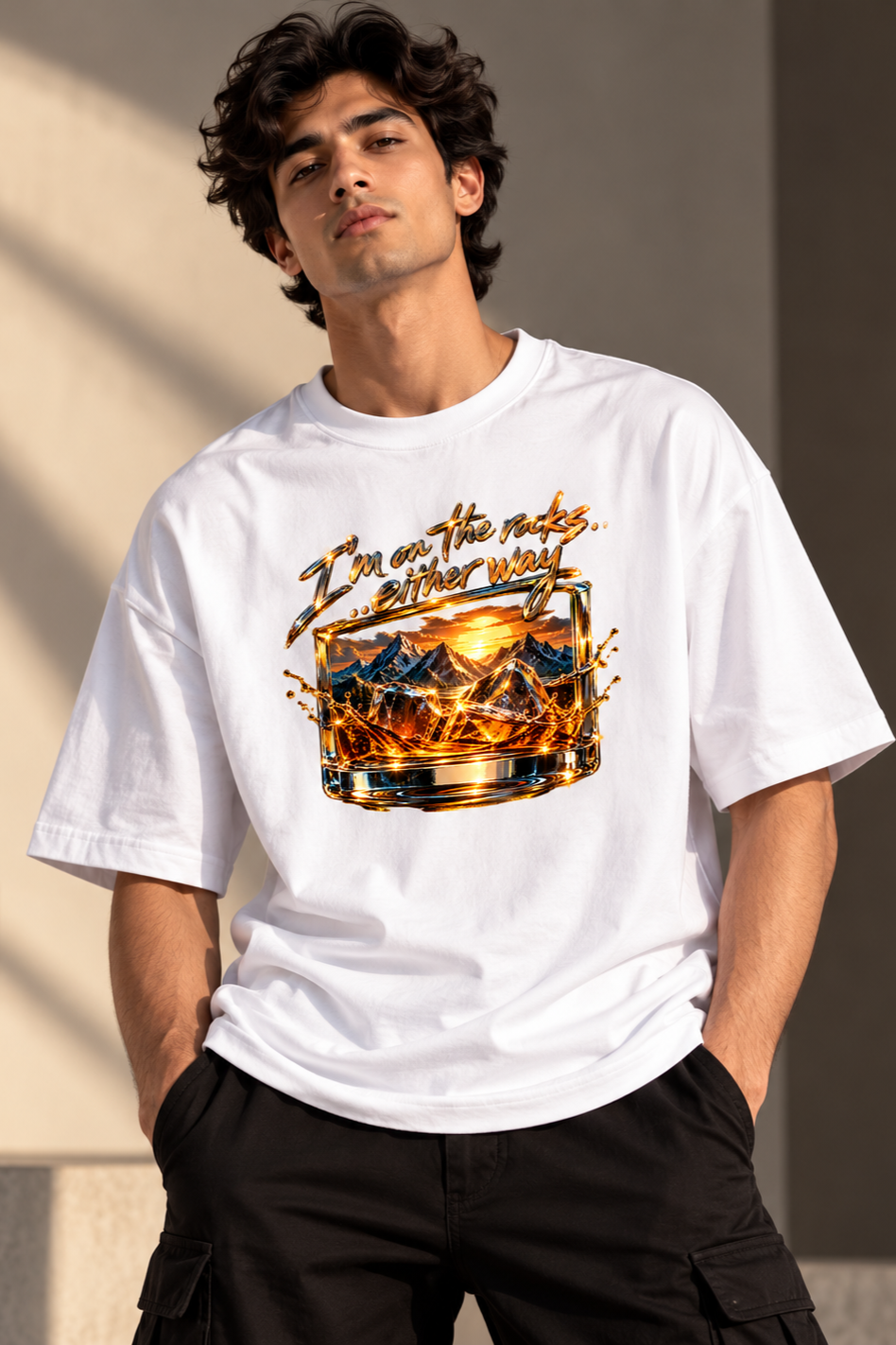 Traveller's On The Rocks Unisex Terry Oversized Tee