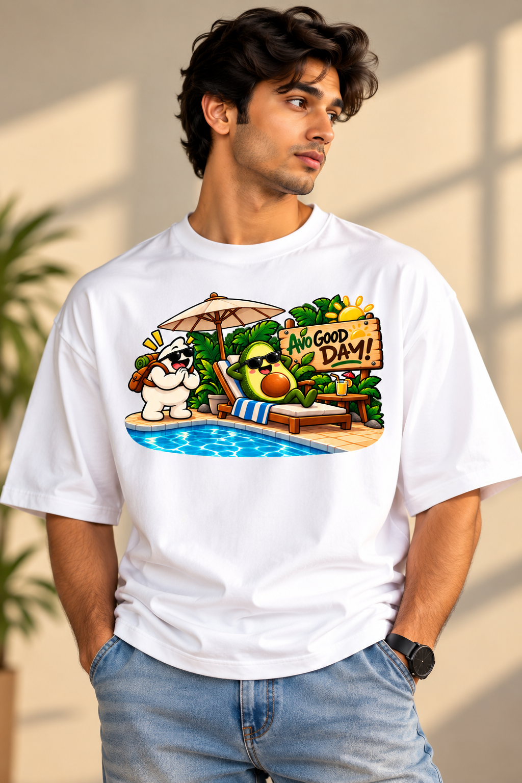 Avo Good Day Unisex Terry Oversized Tee