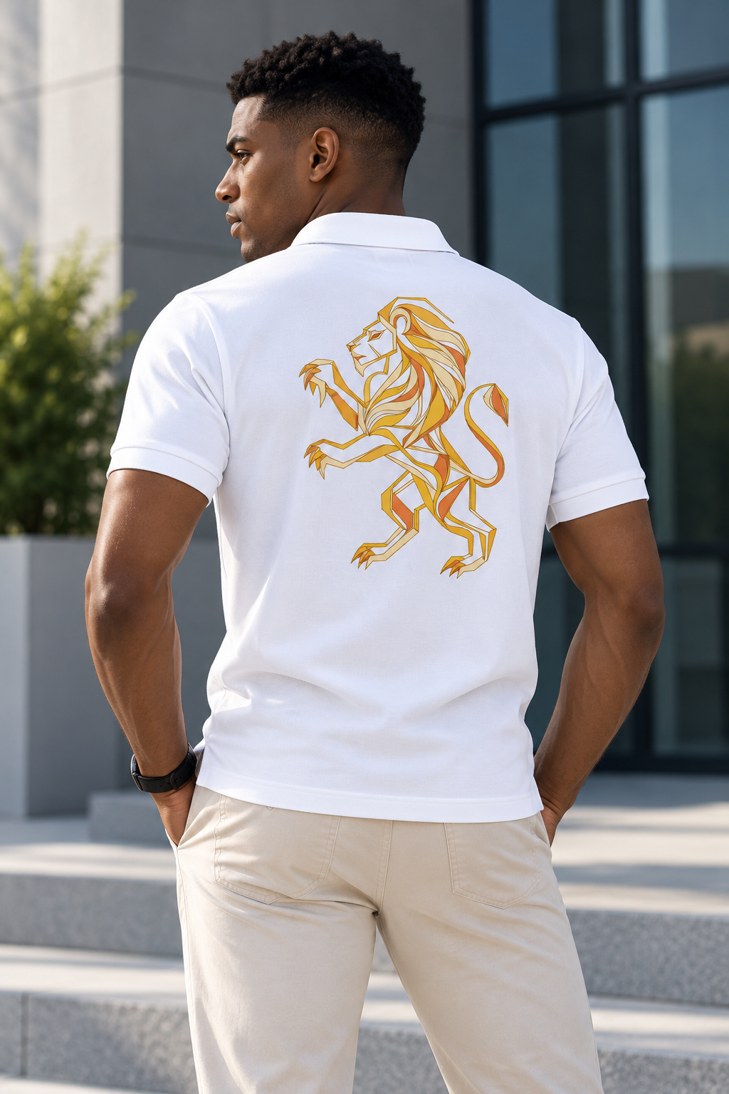Monolith Lion Men's Premium Polo