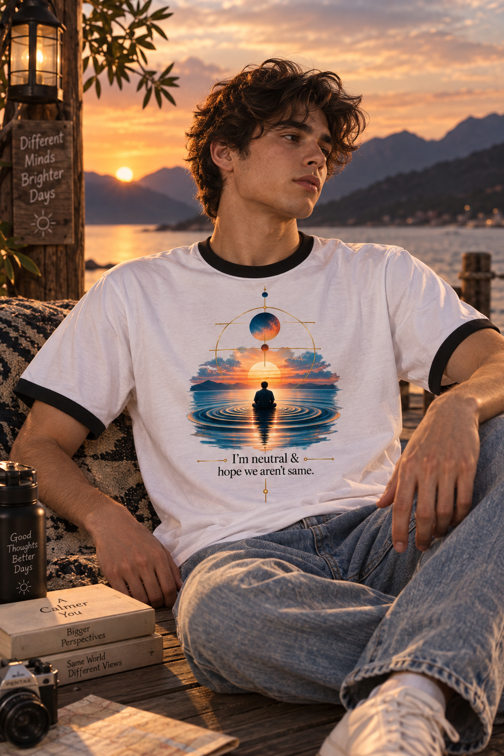Neutral Ringer Tee — WildCard Collection