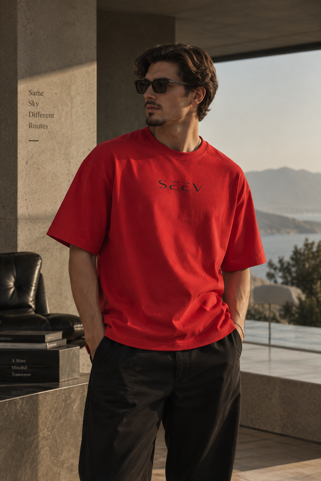 SEEV Premium Oversized Tee - dark